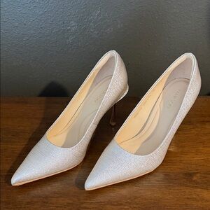 Ivory Textured Women's Heels